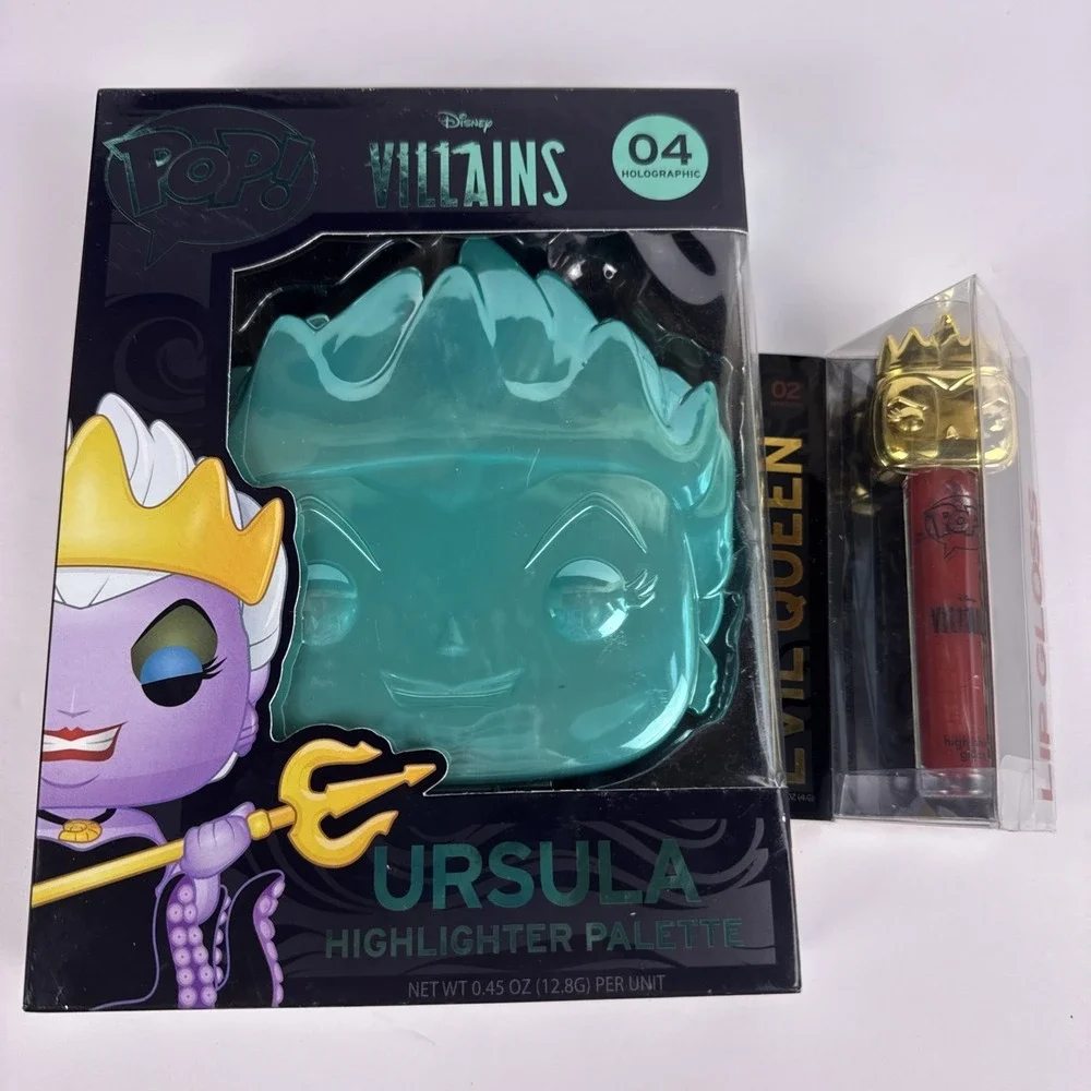 POP! Disney Villains Ursula Highlighter + Evil Queen Lip Gloss Bundle